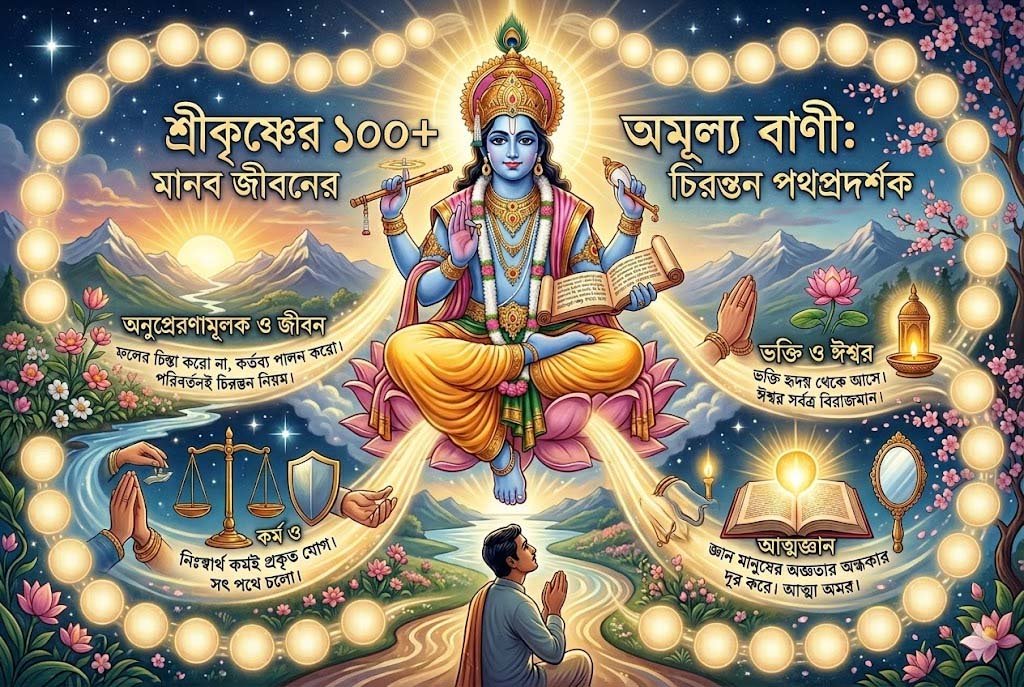 100+ Krishna Quotes in Bengali