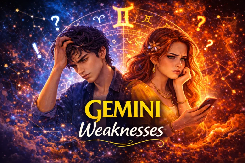 Gemini weaknesses astrology illustration mithun rashi negative traits