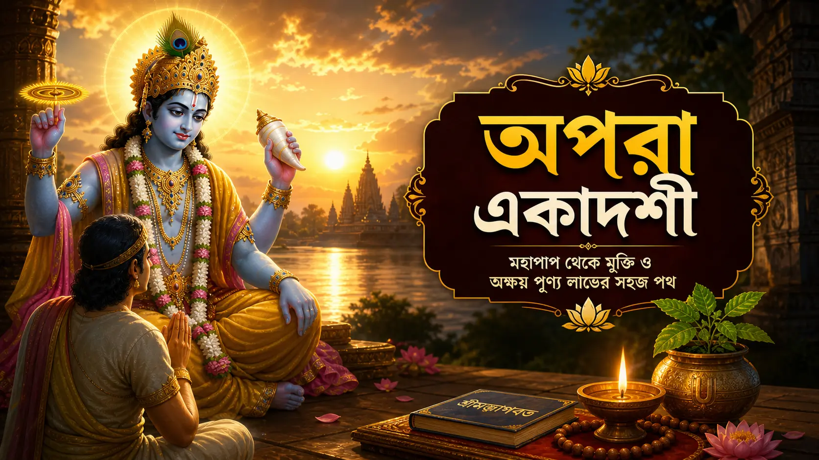 অপরা একাদশী মাহাত্ম্য ও পালনের নিয়ম অপরা একাদশীর ব্রতকথা, মাহাত্ম্য এবং ভগবান বিষ্ণুর আরাধনা