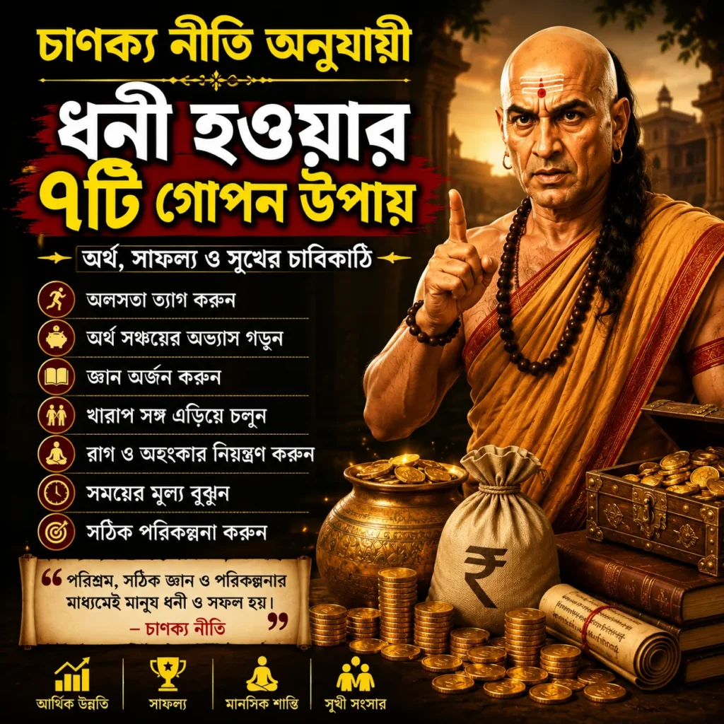 চাণক্য নীতি অনুযায়ী ধনী হওয়ার ৭টি গোপন উপায়