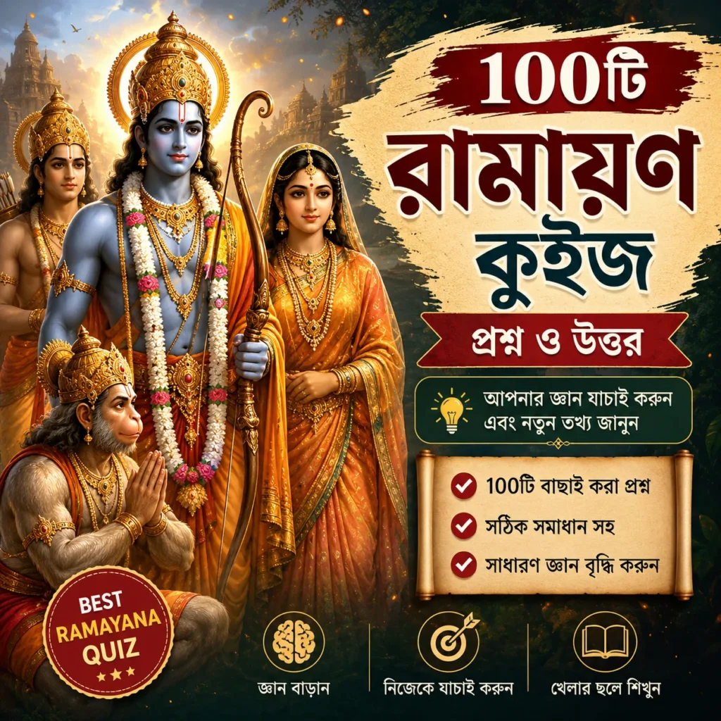 ১০০টি সেরা রামায়ণ কুইজ প্রশ্নোত্তর | Ramayana Quiz in Bengali