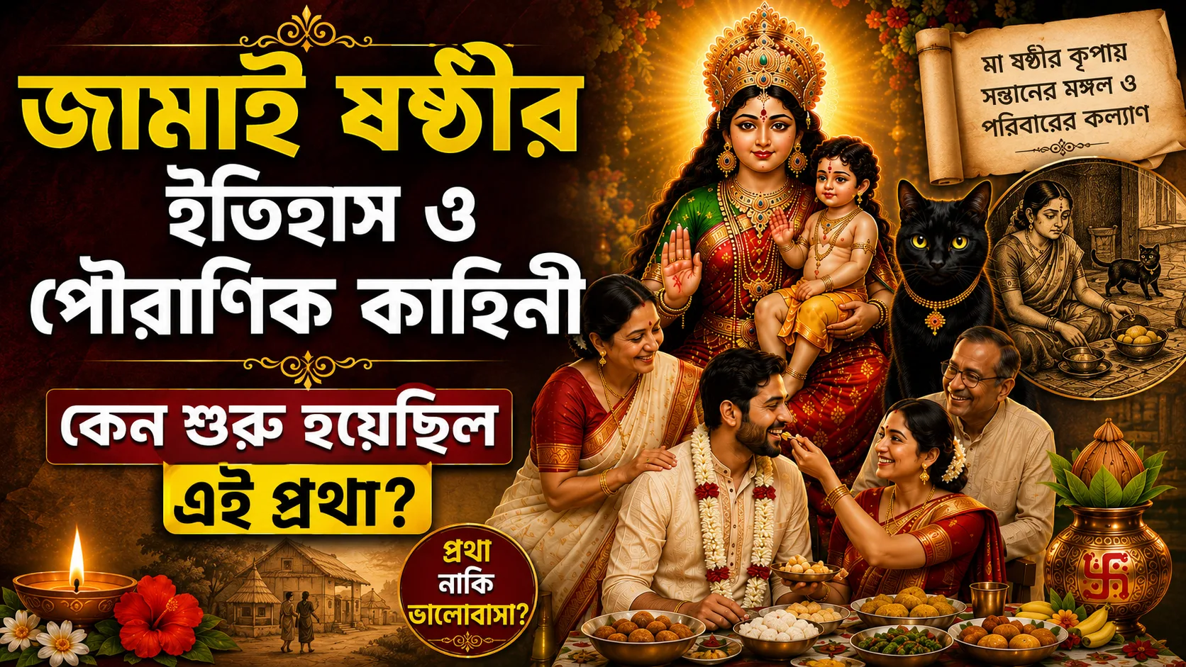 জামাই ষষ্ঠীর ইতিহাস ও মাতা ষষ্ঠীর ব্রতকথা জামাই ষষ্ঠীর ইতিহাস
