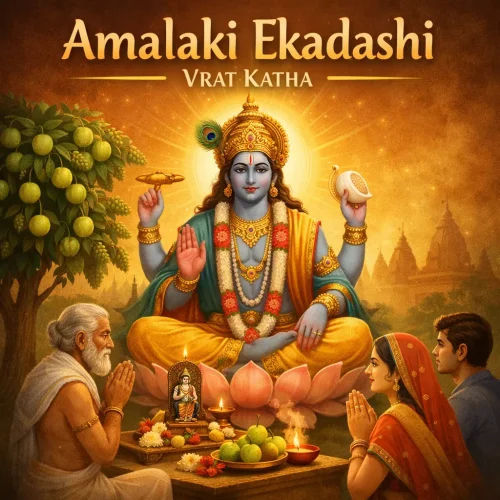 Amalaki Ekadashi vrat katha and Lord Vishnu worship under Amla tree